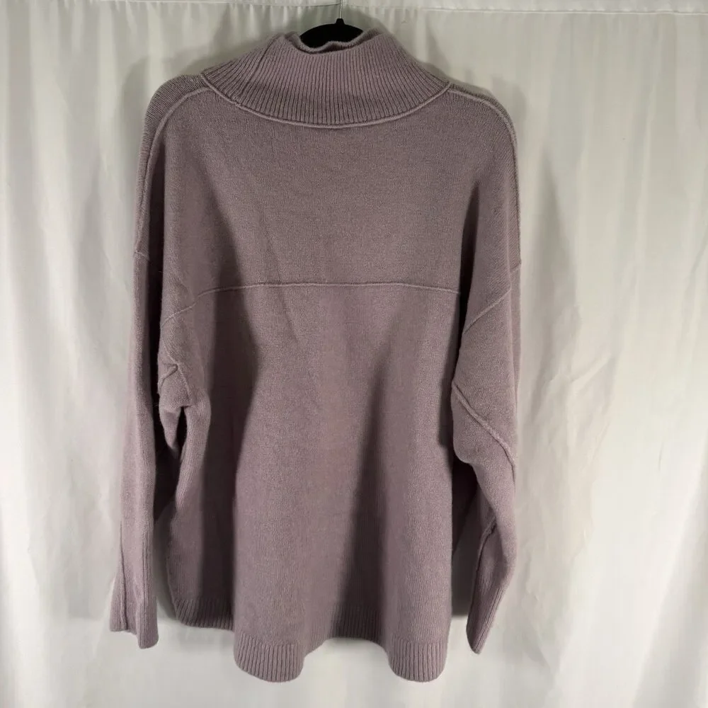 Free People Sweater Women's Small Purple Knit Wool Blend Turtleneck Pullover